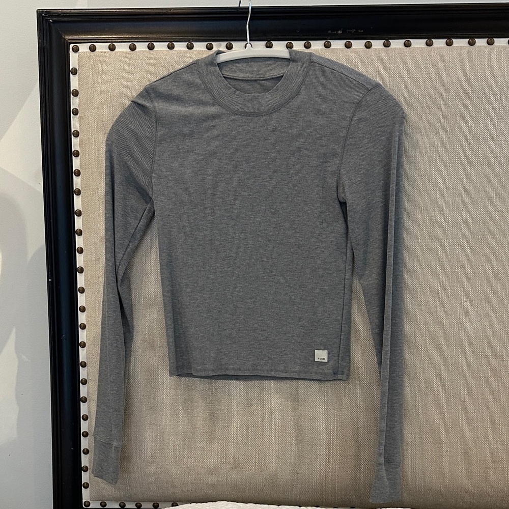 Gray Long Sleeve Top